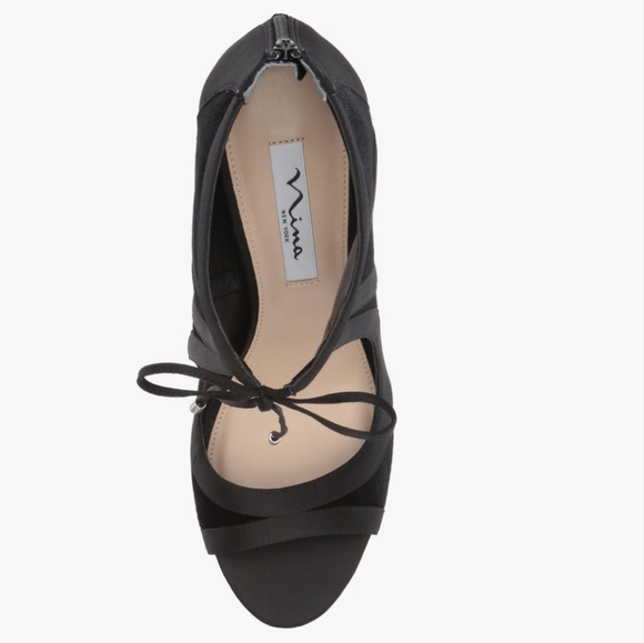 Nina Cherie Illusion Sandal Heel Sz: 7.5 - Black - Picture 6 of 16